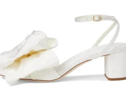 Loeffler Randall Carmen Mid Heel Bow Sandals Cream Online