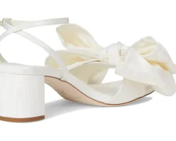 Loeffler Randall Carmen Mid Heel Bow Sandals Cream Online