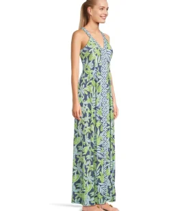Lilly Pulitzer Carmilla Maxi Dress Sapphire Pool Tropical Tango Engineered Knit Maxi Outlet