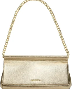 MICHAEL Michael Kors Carmine Medium East West Clutch Pale Gold Discount