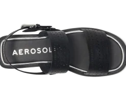 Aerosoles Carole Black Perf Faux Leather Best