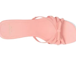 Women Kate Spade New York Carolina Pebbled Leather Kitten Heel Sandals