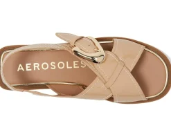 Aerosoles Cassa Beige Bisque Patent Faux Leather Sale