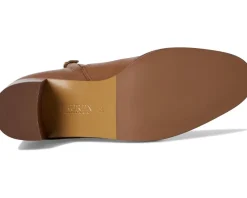 Women Lauren Ralph Lauren Cassie Burnished Leather Bootie