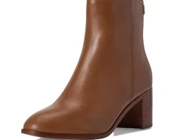 Women Lauren Ralph Lauren Cassie Burnished Leather Bootie