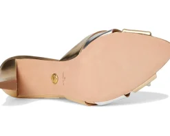 Veronica Beard Cassiel Slide Sandals Gold/Silver Discount