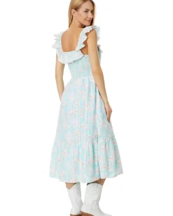 Women Vineyard Vines Cay Floral Smocked Midi Dress