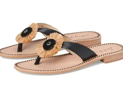Jack Rogers Cay Thong Sandal Black/Natural Hot