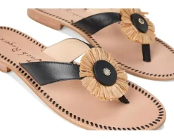 Jack Rogers Cay Thong Sandal Black/Natural Hot