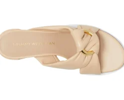 Stuart Weitzman Cece Block Slide 50 Barely Beige Outlet