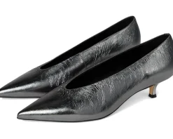 Marc Fisher LTD Cecile Silver Leather New