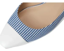 Veronica Beard Cecile Sling Blue/White Stripe Denim Online