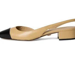 Veronica Beard Cecile Sling Wheat Beige/Black Leather Online