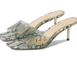 Jessica Simpson Celisha Lucite High Heel Sandals Neutral Sienna Snake Online
