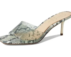 Jessica Simpson Celisha Lucite High Heel Sandals Neutral Sienna Snake Online