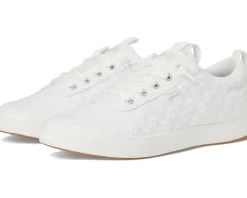 Keds Center III Slip-On Snow White Starburst Eyelet New