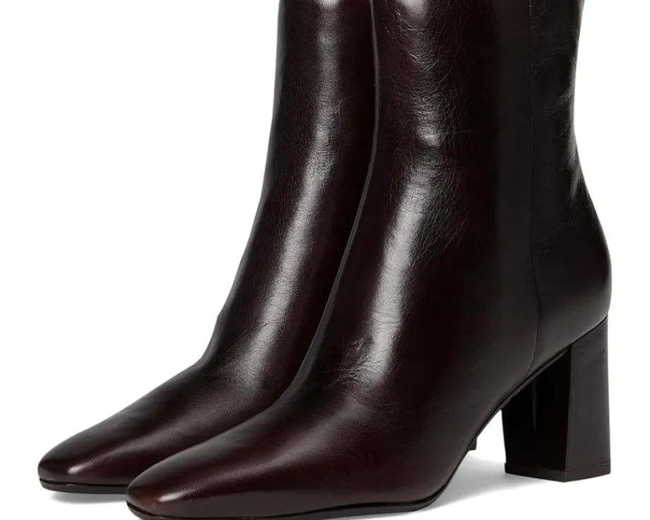 Veronica Beard Cera Zip Short Boots Dark Raisin New