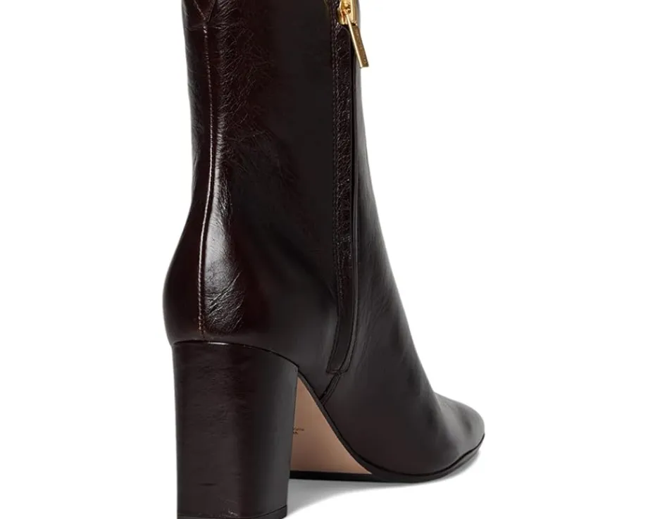 Veronica Beard Cera Zip Short Boots Dark Raisin New