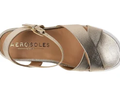 Aerosoles Chabella Gold Metallic Textured Faux Leather Best