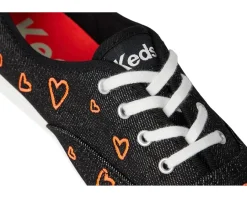 Keds Champion Seasonal Black/Red Heart Denim Sale