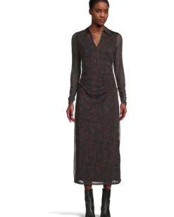 Madewell Chandra Dress - Stretch Mesh Dark Navy New