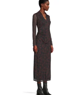 Madewell Chandra Dress - Stretch Mesh Dark Navy New