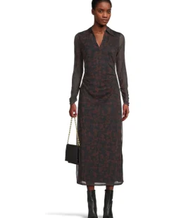 Madewell Chandra Dress - Stretch Mesh Dark Navy New