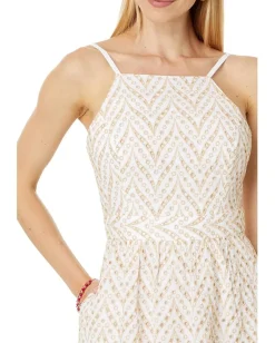 Women Lilly Pulitzer Charlese Eyelet Halter Maxi Dress