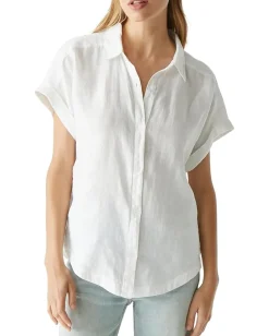 Michael Stars Charlie Button-Down White Outlet
