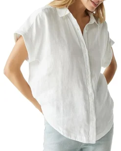 Michael Stars Charlie Button-Down White Outlet
