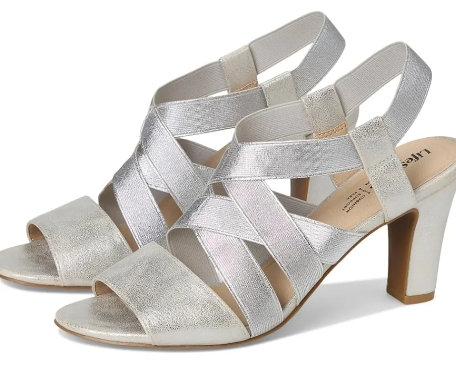LifeStride Charlotte High Heel Sandal Silver Clearance