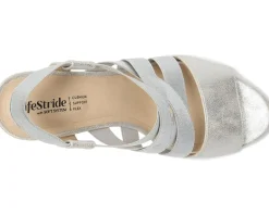 LifeStride Charlotte High Heel Sandal Silver Clearance