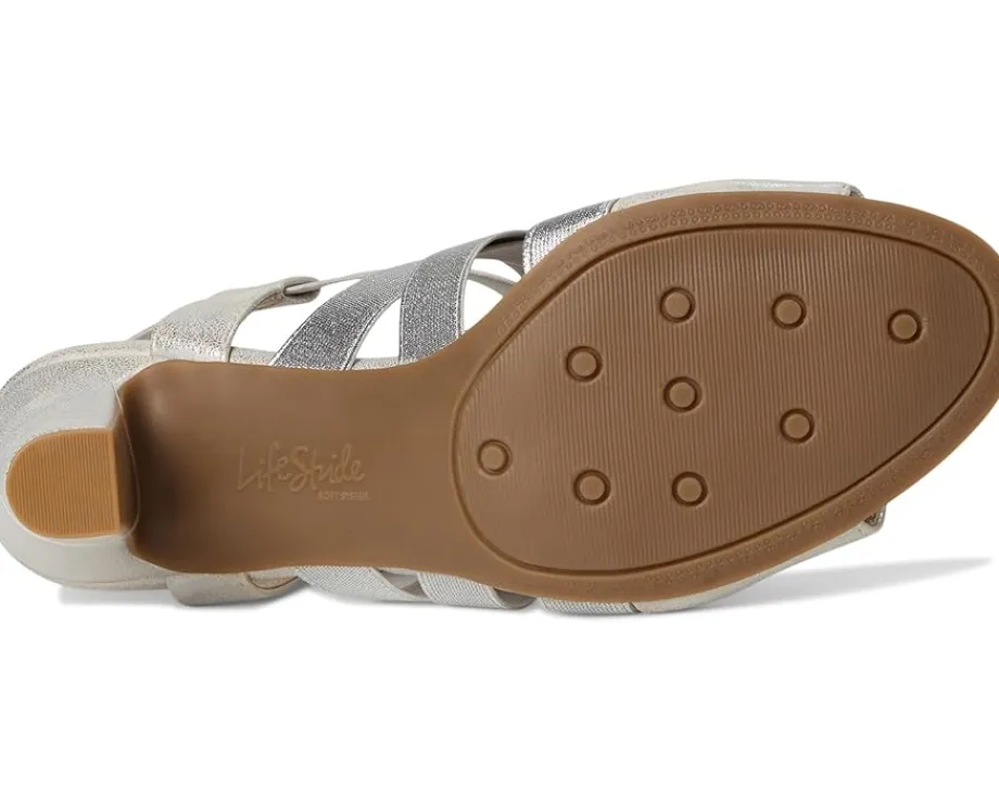 LifeStride Charlotte High Heel Sandal Silver Clearance