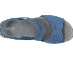 LifeStride Cheerful Strappies Elemental Blue Waxy Fabric Outlet
