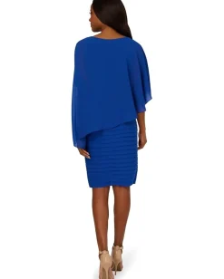 Women Adrianna Papell Chiffon Cape Dress