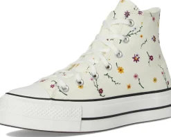 Women Converse Chuck Taylor All Star Lift Platform Embroidered Blooms