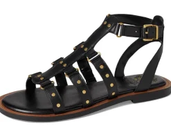Vince Camuto Claira Gladiator Flat Sandals Black Outlet