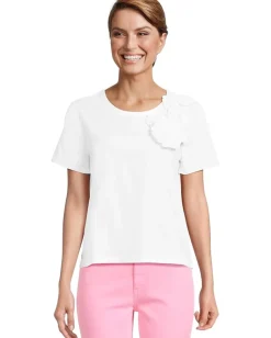 Lilly Pulitzer Clairmont Rosette Knit Top Resort White Online