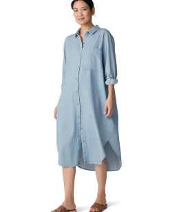 Women Eileen Fisher Classic Collar Dress