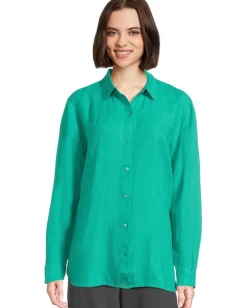 Women Eileen Fisher Classic Collar Long Shirt