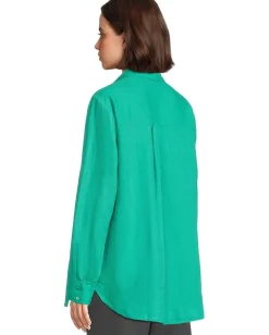 Women Eileen Fisher Classic Collar Long Shirt