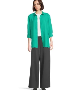 Women Eileen Fisher Classic Collar Long Shirt