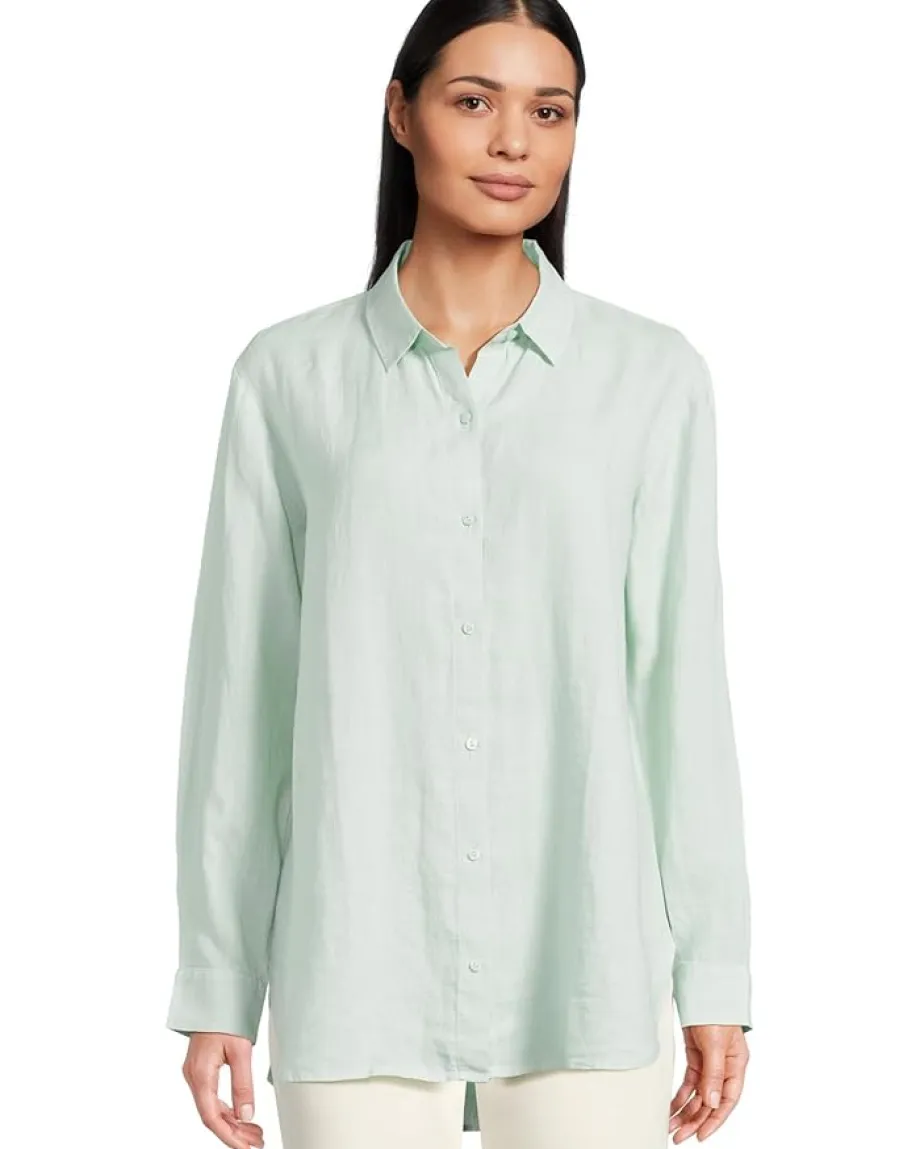 Women Eileen Fisher Classic Collar Long Shirt