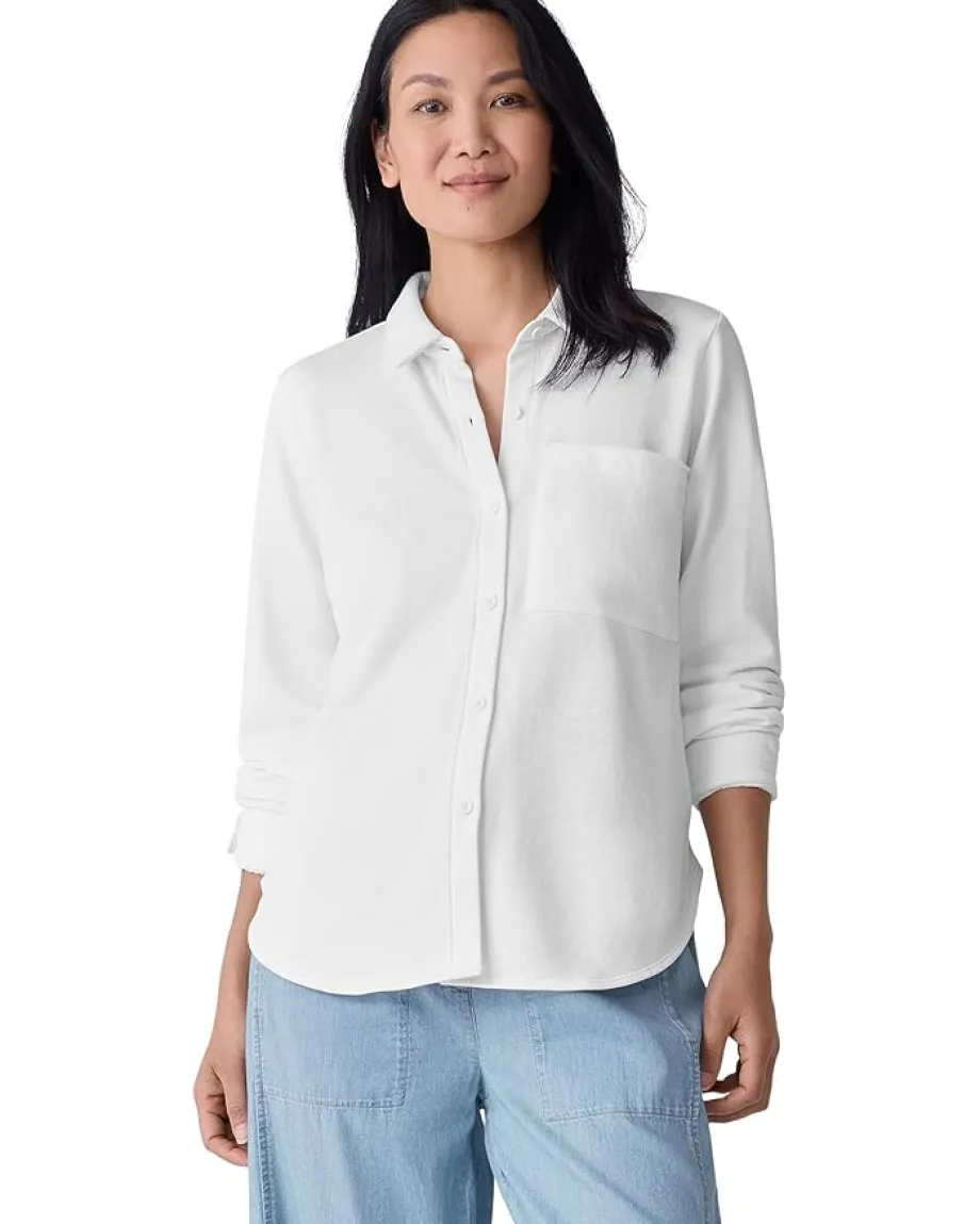 Women Eileen Fisher Classic Collar Shirt