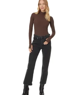 Women Commando Classic Printed Turtleneck Bodysuit w/Thumbholes