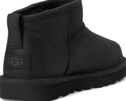 UGG Classic Ultra Mini Leather Black Clearance