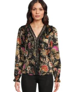 Johnny Was Claudia Blouse - Lowri Lowri/Black