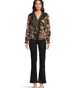 Johnny Was Claudia Blouse - Lowri Lowri/Black