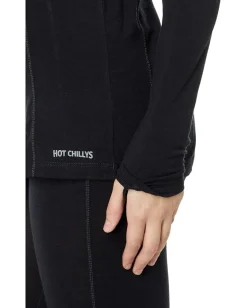 Hot Chillys Clima-Wool Zip-T Black/Grey Online