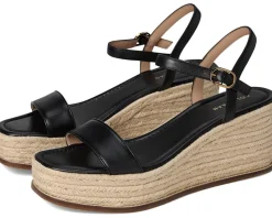 Cole Haan Cloudfeel Keeton Espadrille Flatforms Black Leather Online